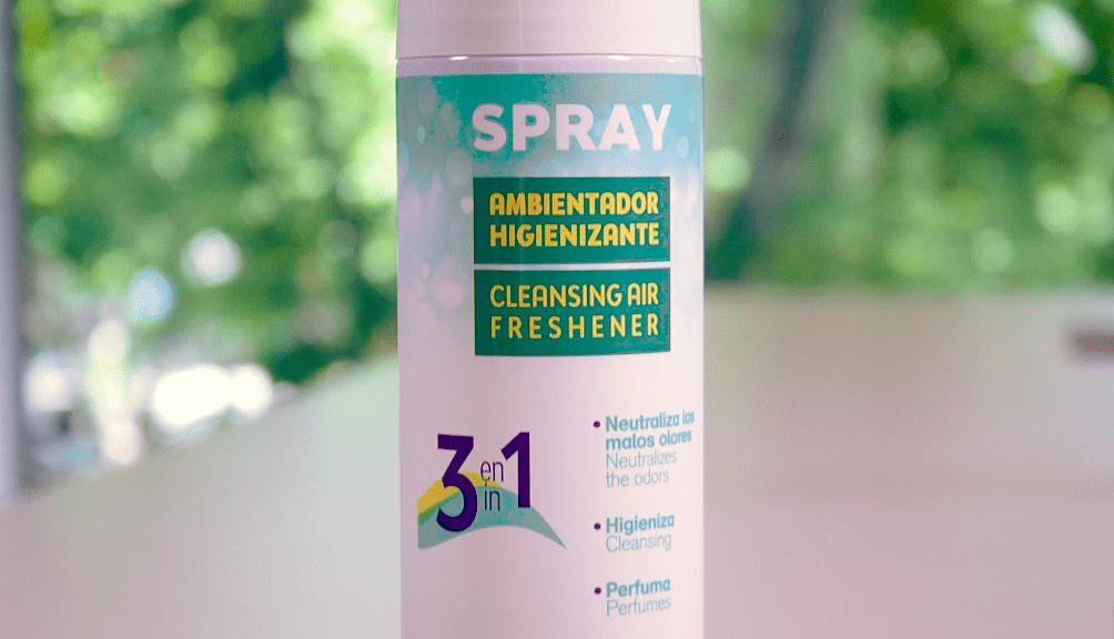 Spray ambientador higienizante multiusos